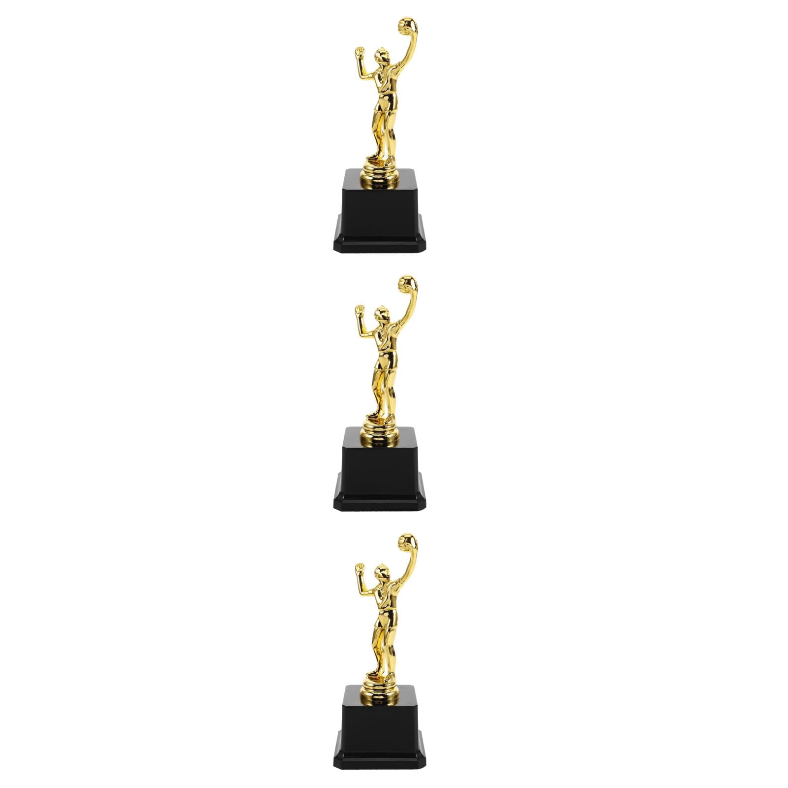 Masteelf 3pcs Mini Volleyball Trophy Awards For Sports Competitions Plastic Trophy Cups For Kids Small Trophy Party Favors,Gold Medal Participation Trophies