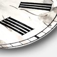thumbnail image 3 of DesignArt Indigold Grey Peonies II Large Wall Clock, 3 of 5
