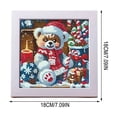 thumbnail image 2 of Christmas Diamond Art Kit, 7.09in Christmas printed canvas with Frame Holiday Craft Gift, 2 of 5