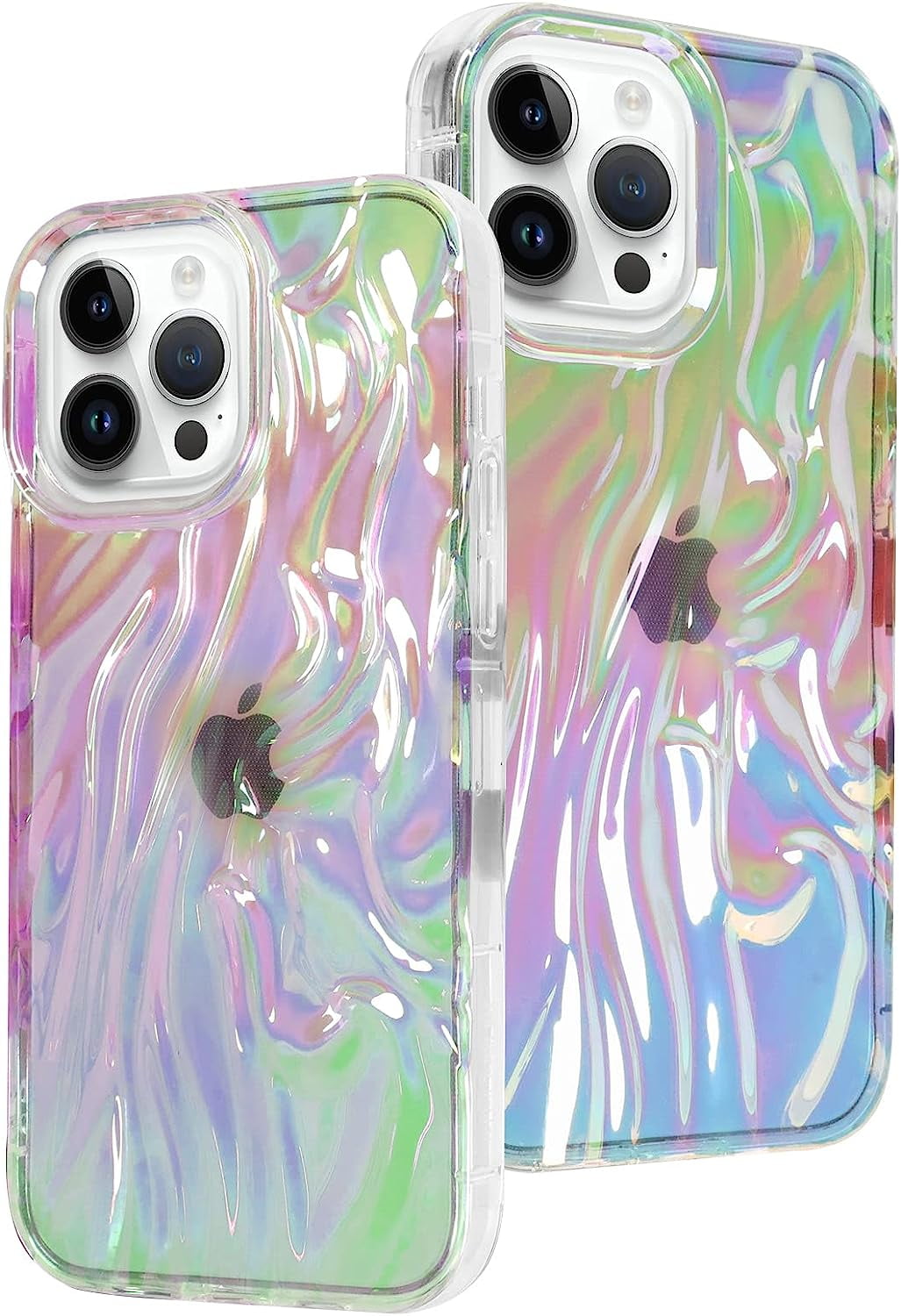 Newseego Custodia IPhone 12 5G Con Cuore - Morbida TPU, Antiurto, Sottile, Ricarica Wireless, Colore Rosa - 4
