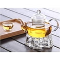 thumbnail image 3 of Universal Solid Crystal Glass Teapot Warmer | Tea Warmer -- Candle Never Flames Out, 3 of 6