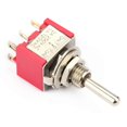 thumbnail image 3 of Lot de 10 interrupteurs à bascule momentanés DPDT 6 broches 6 mm 2 A + 250 V CA 5 A + 125 V CA, 3 of 4