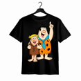 thumbnail image 1 of Camiseta informal de manga corta para hombre, talla grande, 100 % algodón, 180 g, con estampado gráfico de dibujos animados, cuello redondo, para uso diario y laboral, lavable a máquina, ideal como re, 1 of 6