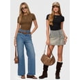 thumbnail image 5 of MOYIKO Womens T Shirts Short Sleeve Boat Neck Slim Fit Tee Basic Summer Tops, 5 of 7