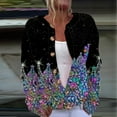thumbnail image 2 of Penkiiy Chandails de Noël pour Femmes, Cardigan Chaud à devant Ouvert, Chandail Tricoté Confortable, Tenues d'Automne, Veste Chandail à Manches Longues, P Multicolore, 2 of 3