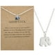 thumbnail image 1 of Collar Buena Suerte Elefante Colgante Cadena Collar con Tarjeta de Mensaje Tarjeta de Regalo, 1 of 3