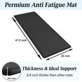 thumbnail image 3 of Artnice 0.75" Thick Anti Fatigue Kitchen Mats, Memory Foam Cushioned Mats for Kitchen Floor, Non Slip Standing Rugs for Chef, 20 x 47.2 Inch, Black, 3 of 9
