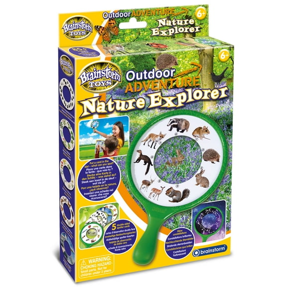 Brainstorm Toys: Outdoor Adventure Nature Explorer - 5 Double-Sided Spotter Cards, Match Cards & Images, Kids Ages 6 