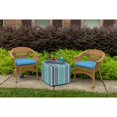 thumbnail image 3 of Casual Cushion Solid Sunbrella® Fabric 1-Piece Indoor/Outdoor Wicker Seat Pad Cushion, 19.5"W x 19.5"L, Canvas Capri, 3 of 6
