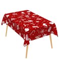 thumbnail image 6 of Red Vintage Christmas Tablecloth,60x84 Inch,Bell Candy Cane Polyester Table Cover For Xmas Gathering Holiday Banquet, 6 of 6