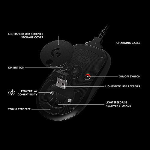 ophobe kedelig forsikring Logitech G Pro Wireless Gaming Mouse with Esports Grade Performance -  Walmart.com