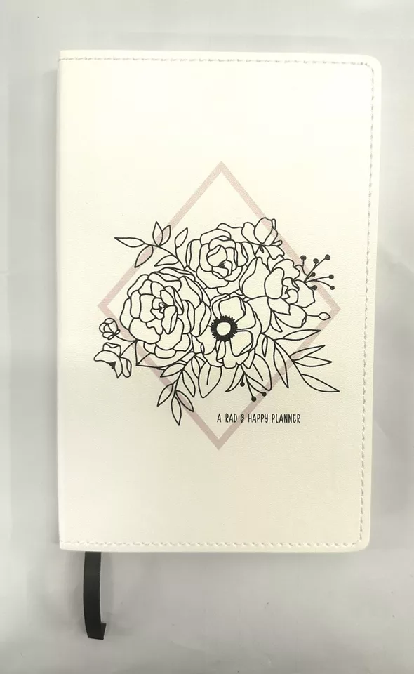New! Rad & Happy 5" X 8" Artist Journal / Floral Planner With Sticker Set 670557