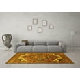 thumbnail image 3 of Ahgly Company Machine Washable Indoor Rectangle Oriental Yellow Industrial Area Rugs, 2' x 3', 3 of 4