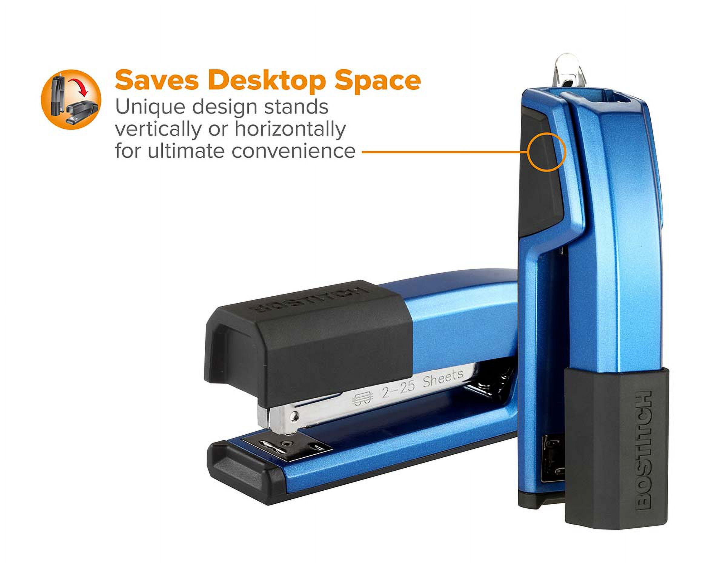 Bostitch Antimicrobial Epic Stapler, 25-Sheet Capacity, Blue