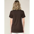 thumbnail image 4 of Made by Johnny Women's Casual Shirts Twist Knot Tunics Tops XXXL BROWN, 4 of 6