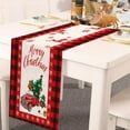 thumbnail image 4 of Bobasndm Christmas Table Runner with Black Red Plaid Border and Christmas Trees Pattern,Thick and Durable Christmas Table Runner for Christmas Dining Table Decorations, 72 x 12.9 Inches, 4 of 9