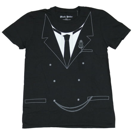 Black Butler Mens T-Shirt - Sebastian Costume Front Image