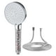 thumbnail image 1 of Toystoory Cabezal de ducha de cinco niveles de alta presión con ajuste de salida de agua Metales pesados Ablandamiento de agua dura Juegos de accesorios de baño Blanco plateado Con tubería de agua, 1 of 6