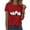 Red, variant on CAUYDY Fall Shirts for Women Letter Print Pumpkin Graphic Tops Teen Girl Thanksgiving Tee Halloween Party Shirts(White,XL)