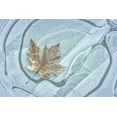 thumbnail image 2 of Mahan, Kathy 32x23 Black Ornate Wood Framed with Double Matting Museum Art Print Titled - Frosty Leaf on Ice I, 2 of 4