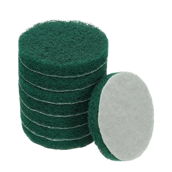 Power Scrub Pads, Scrubbing Pads 180 Grits, 8 Pcs & 4 Inch & Green