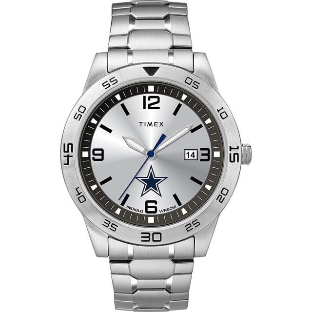 Reloj Timex Tribute Nfl Citation De 42 Mm Para Hombre - Dallas Cowboys Con Banda De Expansión De Acero Inoxidable