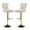 Beige & Gold | Velvet, variant on Tcbosik Upholstered Swivel Barstools Set of 2, Velvet Fabric Counter Height Bar Stool with Button Tufted Back, Modern Bar Chair with Metal Base for Kitchen Island, Dining Room, Beige & Gold
