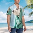 thumbnail image 5 of Bixox Men's Hawaiian Shirts Men's Dog Wrapped in Towel Print Short-Sleeve Shirt-Medium, 5 of 8