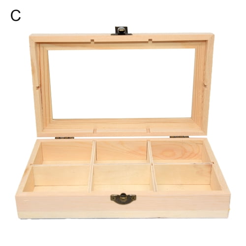 Unfinished Craft Wooden Box with LidGift Keepsake Trinket Storage 29x25x15cm 