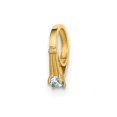thumbnail image 1 of Quality Gold YC1342 14K Yellow Gold 3D Ring with Light Blue CZ Charm, 1 of 1