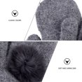 thumbnail image 6 of Mizh 2 Pairs Winter Mitten Gloves Lovely Warm Fleece Lined Thermal Mitten for Woman, 6 of 7