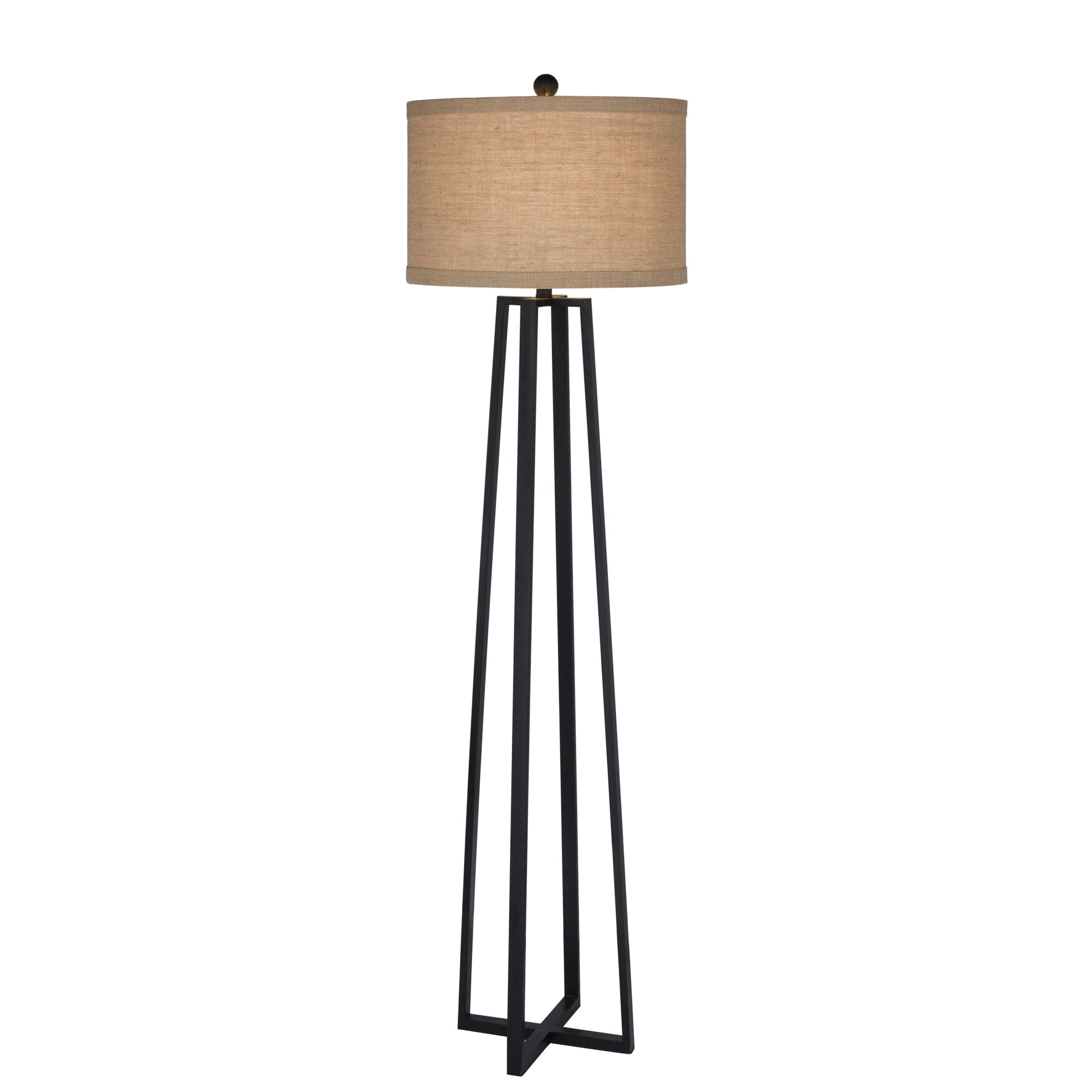 Fangio Lighting 62 inch Black Molded Metal Floor Lamp