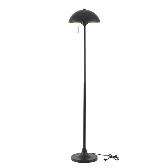 Better Homes & Gardens 62" Modern Dome Adult Floor Lamp, Black