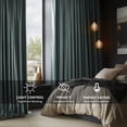 thumbnail image 2 of Half Price Drapes Signature Skylark Blue Velvet Blackout Curtains For Bedroom(1 Panel), 50WX 108L, 2 of 11