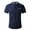 Navy Blue, variant on Cloudstyle Men's Slim Fit Contrast Collar Short Sleeve Business Casual Shirt, Wrinkle-Resistant & Breathable Summer Office Wear