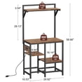 thumbnail image 5 of 20-29 Gallon Fish Tank Stand, Aquarium Stand with Power Outlet, Heavy-Duty Reptile Terrarium Stand Table with 6-Leg Support and 4-Tier Adjustable Storage Shelves, 5 of 8