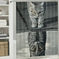 thumbnail image 6 of Autua Cute Cat Chic Modern Bathroom Decor Shower Curtain with Hooks 100% Polyester Fiber 60"x72, 6 of 7