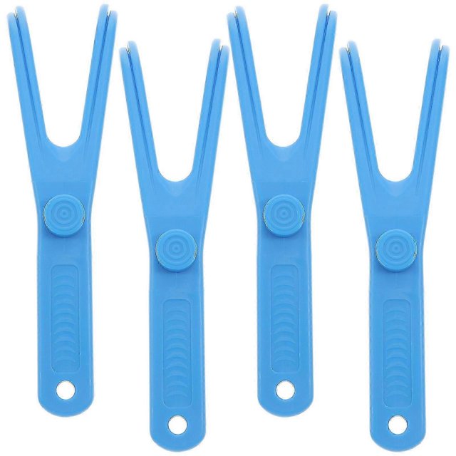 4pcs Dental Floss Holder Replacements Plastic Floss Handles For Tooth Cleaning (random Color)
