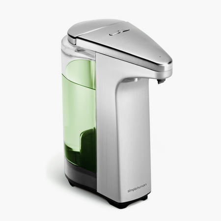 simplehuman 8 oz. Touch-Free Sensor Liquid Soap Dispenser with Soap Sample, Brushed Nickel
