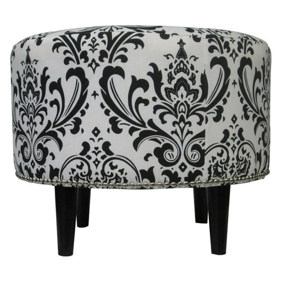 Sole Designs Traditional Sophia Collection Upholstered Ottoman