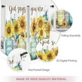 thumbnail image 6 of Sunflower Bible Verse Curtains Christian Quotes Farmhouse Rustic Floral Flower Scripture Rod Pocket Retro Hummingbird Wooden Plant Bedroom Living Room Treatment Fabric 2 Panels 52Wx84H Inch, 6 of 6