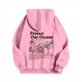 thumbnail image 5 of SONXAHE Front Back Graphic Hoodie for Women Kangaroo Pocket Loose Fit Ocean Theme Fall Pullover Tops, 5 of 6