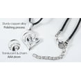 thumbnail image 4 of His and Hers Stainless Steel I Love You Heart Men Women Couple Pendant Necklace - Silver / Silver, 4 of 5