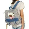 thumbnail image 4 of Young Bear Fabric Art School Backpack Outdoor Daypack  Blue, 4 of 5
