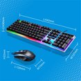 thumbnail image 7 of Gaming Keyboard And Mouse Set Rainbow LED Wired USB Keyboard And Mouse For PC PS3 PS4 Xbox One and 360 (White), 7 of 7