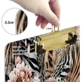 thumbnail image 4 of FMSHPON Jungle Zebra Leopard Rose Flower Floral Clipboard Hardboard Wood Nursing Clip Board and Pull for Standard A4 Letter 13x9 inches, 4 of 8