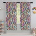 thumbnail image 5 of Blackout Kids Curtains,Yellow Floral Oval Pattern Childrens Insulated Curtains Set Of 2,Bedroom Essentials,Toddler Room Decor 42x63in(106x160cm), 5 of 5