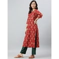 thumbnail image 4 of Maroon Rayon Ethnic Motifs Kurta Set, 4 of 7