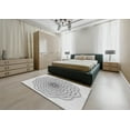 thumbnail image 5 of Ahgly Company Machine Washable Indoor Rectangle Transitional White Smoke Area Rugs, 5' x 8', 5 of 7