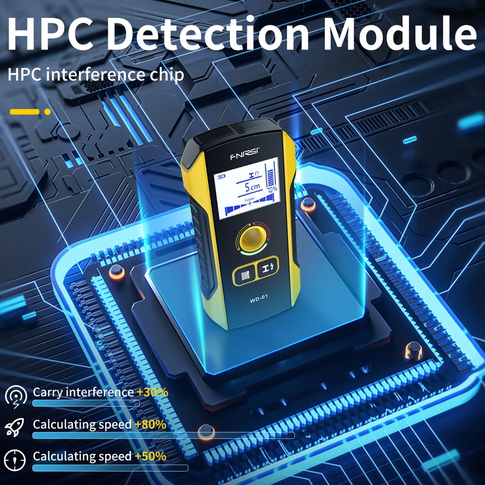 Drill Hole Positioning Tool Tool Portable Handheld Wall Detector Scanner Wooden AC Wires Metal Pipes Rebars Detecting Tool Indicator Light Drill Hole Positioning Tool